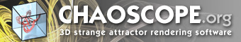 Chaoscope, 3D strange attractor rendering software